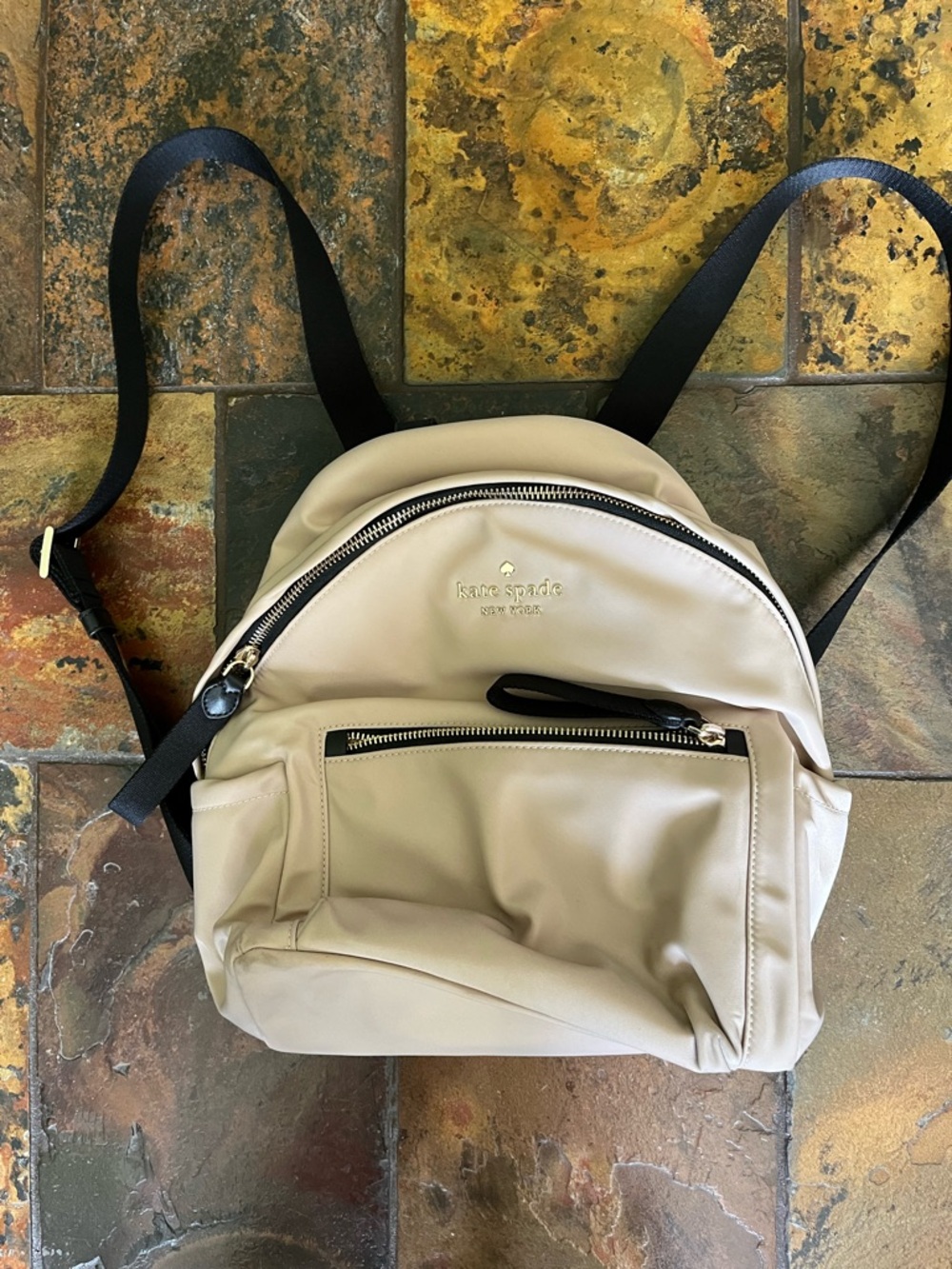 Kate Spade New York Chelsea Medium Backpack in Khaki or Tan
